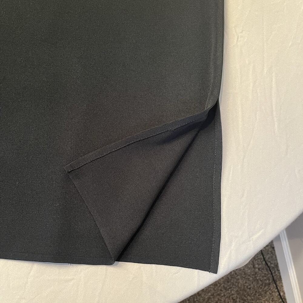Ming Wang Black Maxi Skirt 1X Black Pull On Elastic Waist, Stretch, Slit Womens - Picture 6 of 11